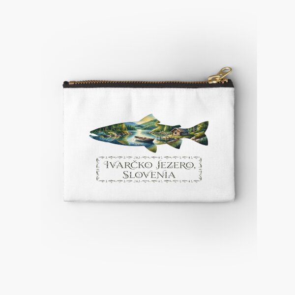 Item preview, Ivarcko Jezero Slovenia Fishing Sticker designed and sold by Imaginarium of Chaos falcon88 .