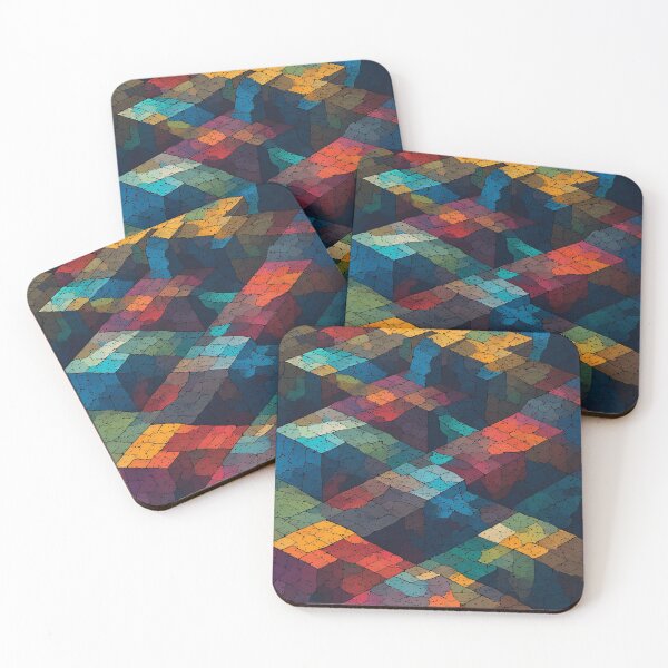 Item preview, Abstract colorful cubes break through the darkness. designed and sold by Mianku | Für das Leben.