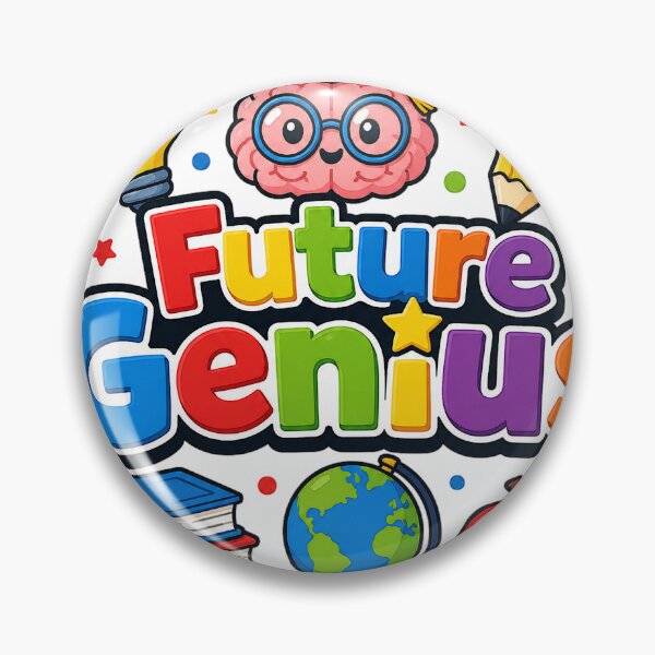 Item preview, Future Genius Cute Kawaii Brain Lightbulb Back to School Student designed and sold by shemodas.
