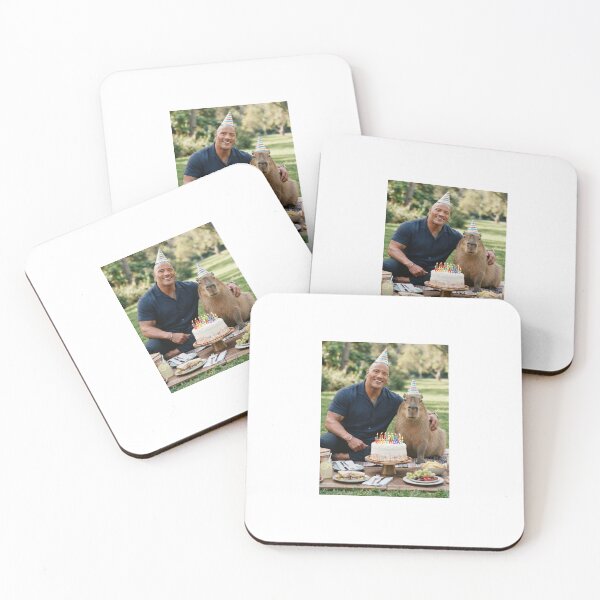 Item preview, Dwayne johnson capybara picnic capybaras animal pet nature meme memes funny parody christmas birthday  designed and sold by CheeseBlueprint.