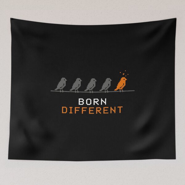 Item preview, Born Different Shining Orange Bird designed and sold by greysingco.