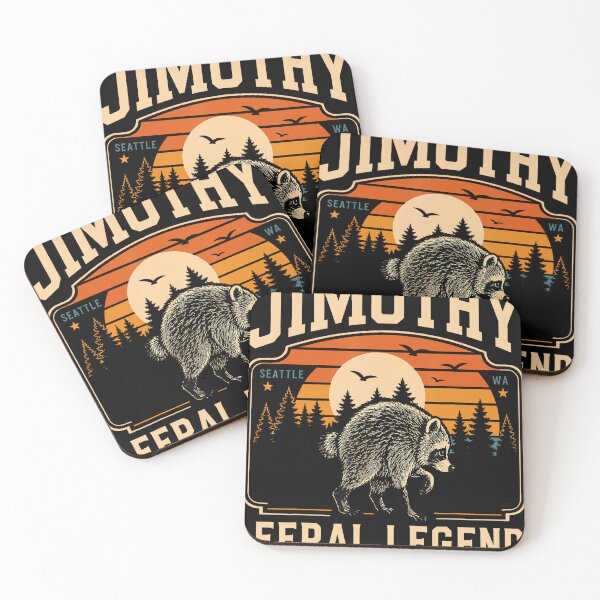 Item preview, Retro Jimothy Raccoon Seattle Funny Feral Meme designed and sold by MOHAMED AKKAR.