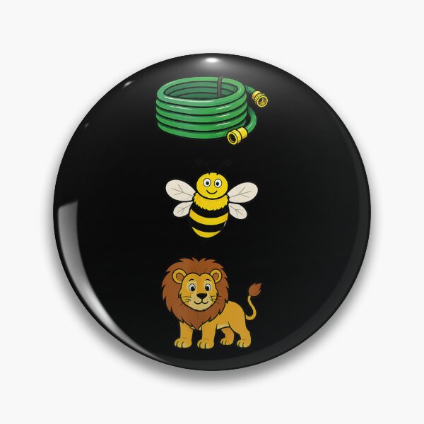 Item preview, Cute Hose Bee Lion Cartoon Rebus Puzzle Funny Wordplay Kids Graphic Design designed and sold by Daisy Grimes.