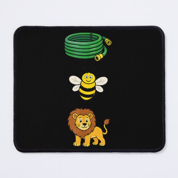 Item preview, Cute Hose Bee Lion Cartoon Rebus Puzzle Funny Wordplay Kids Graphic Design designed and sold by Daisy Grimes.