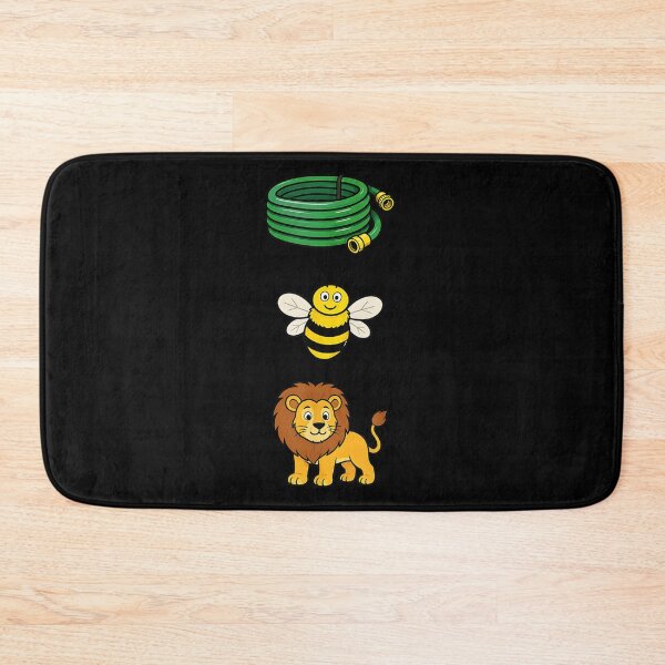 Item preview, Cute Hose Bee Lion Cartoon Rebus Puzzle Funny Wordplay Kids Graphic Design designed and sold by Daisy Grimes.