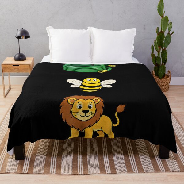 Item preview, Cute Hose Bee Lion Cartoon Rebus Puzzle Funny Wordplay Kids Graphic Design designed and sold by Daisy Grimes.