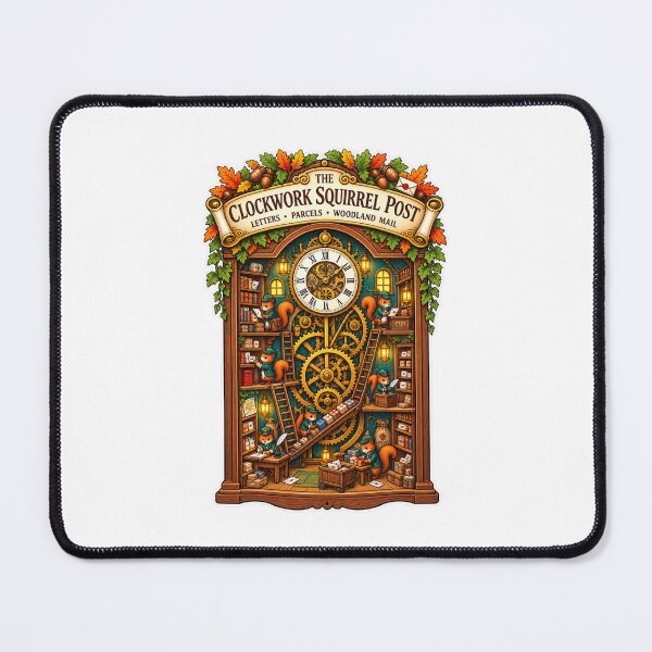 Item preview, The Clockwork Squirrel Post | Woodland Mail Service | Steampunk Squirrel | Magical Forest Post Office designed and sold by MrDev.