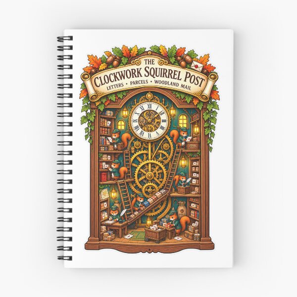Item preview, The Clockwork Squirrel Post | Woodland Mail Service | Steampunk Squirrel | Magical Forest Post Office designed and sold by MrDev.