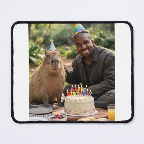 Item preview, Kanye west capybara picnic capybaras animal pet nature meme memes funny parody christmas birthday  designed and sold by CheeseBlueprint.