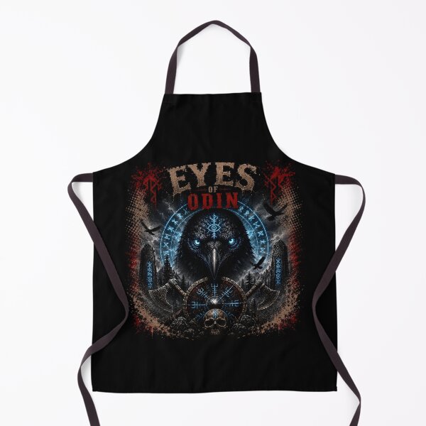 Item preview, Eyes of Odin – Raven & Norse Runes | Viking Mythology designed and sold by Bizon2910.