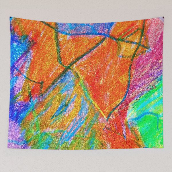 Item preview, abstract in orange designed and sold by Tereza Pilar  Art.