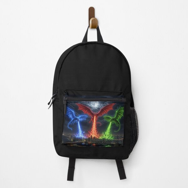 Item preview, Three Elemental Dragons Unleashed Upon City designed and sold by DWolf04.