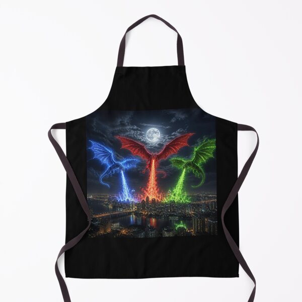 Item preview, Three Elemental Dragons Unleashed Upon City designed and sold by DWolf04.