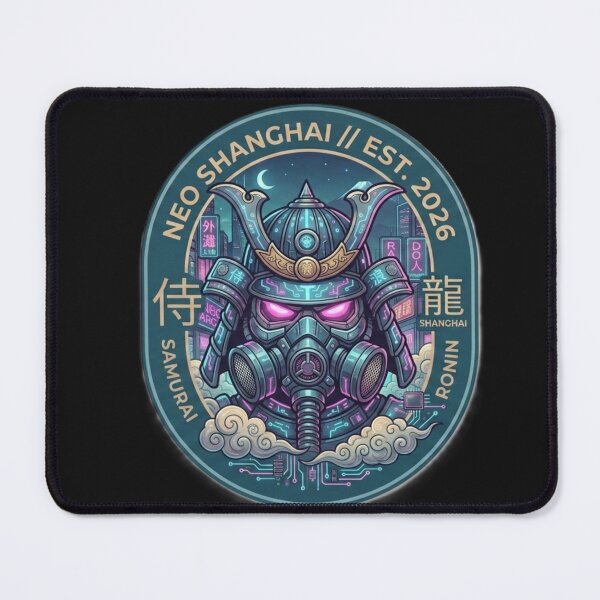 Item preview, Cyberpunk Samurai Mask – Futuristic Ronin Kabuto Emblem designed and sold by Surviving Monday Club.