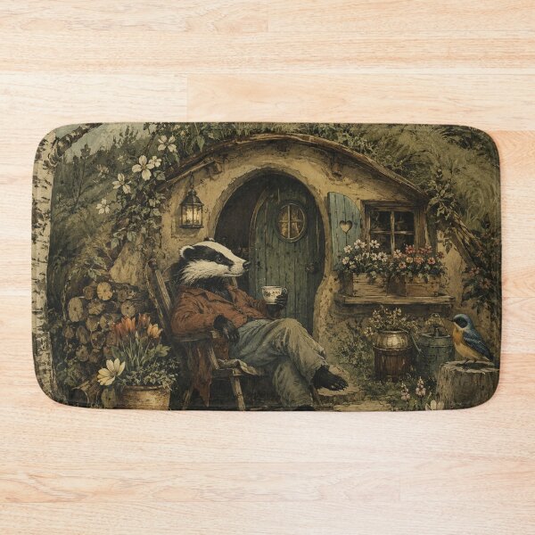 Item preview, Hearthstone Cottage - Woodland Badger designed and sold by bapupa.