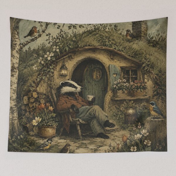 Item preview, Hearthstone Cottage - Woodland Badger designed and sold by bapupa.