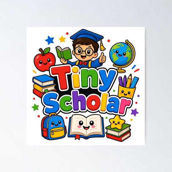 Item preview, Tiny Scholar Cute Kawaii Graduation Boy Back to School Student designed and sold by shemodas.