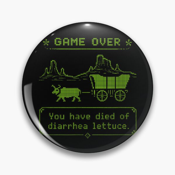 Item preview, Game Over You Have Died Of Diarrhea Lettuce Pixel Retro Gaming Graphic designed and sold by Chaya Reid.