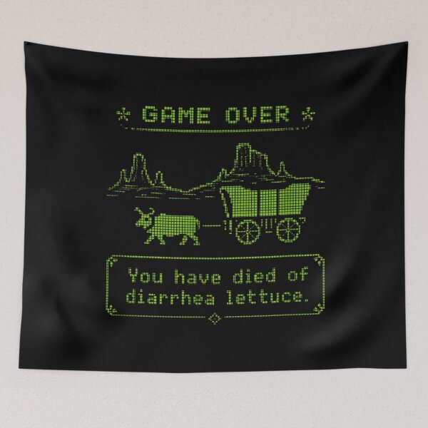 Item preview, Game Over You Have Died Of Diarrhea Lettuce Pixel Retro Gaming Graphic designed and sold by Chaya Reid.