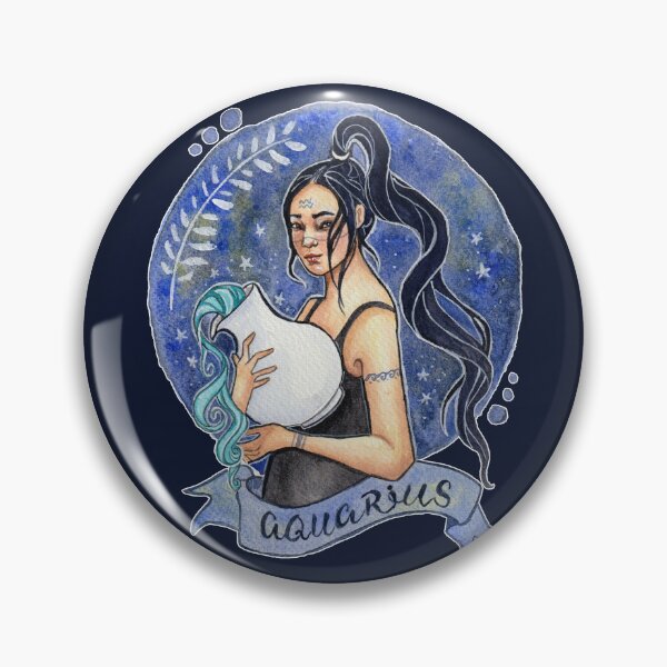 Item preview, Aquarius Zodiac Sign Celestial Air Element Magic Art designed and sold by esmavart.