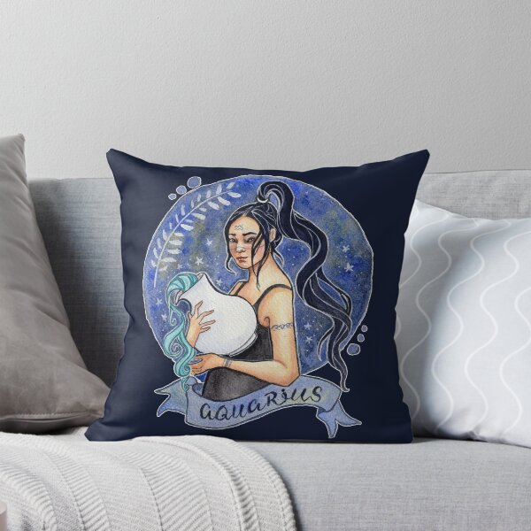 Item preview, Aquarius Zodiac Sign Celestial Air Element Magic Art designed and sold by esmavart.