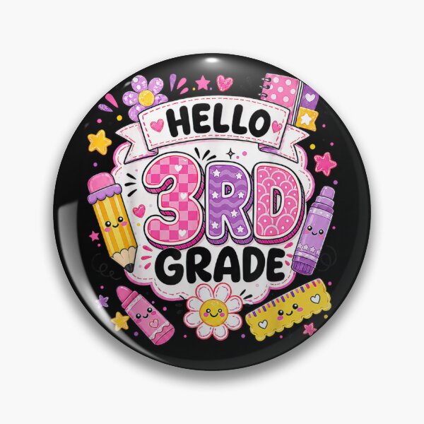 Item preview, Hello 3rd Grade Back To School Student Teacher Cute Colorful School Supplies designed and sold by Chaya Reid.