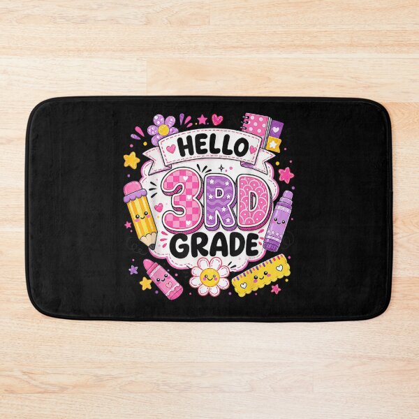 Item preview, Hello 3rd Grade Back To School Student Teacher Cute Colorful School Supplies designed and sold by Chaya Reid.