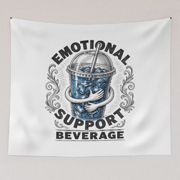 Item preview, CULTURE Emotional Support Beverage — Funny Iced Coffee Hug  designed and sold by Uglyandcute.