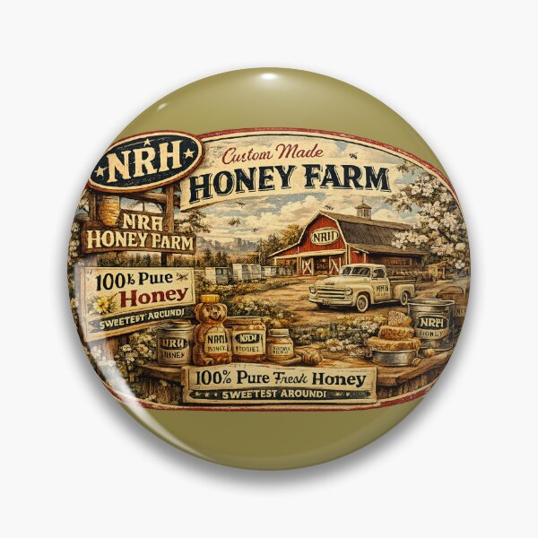 Item preview, Vintage Honey Farm Retro Sign designed and sold by Normandy Road Heritage.