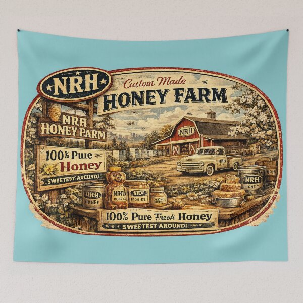 Item preview, Vintage Honey Farm Retro Sign designed and sold by Normandy Road Heritage.
