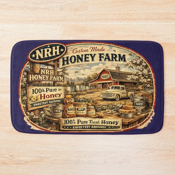 Item preview, Vintage Honey Farm Retro Sign designed and sold by Normandy Road Heritage.