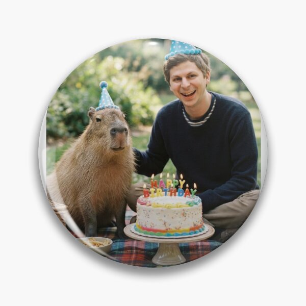 Item preview, Michael cera capybara picnic capybaras animal pet nature meme memes funny parody christmas birthday  designed and sold by CheeseBlueprint.