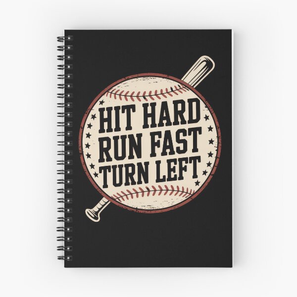 Item preview, Hit Hard Run Fast Turn Left Baseball designed and sold by borutawear.