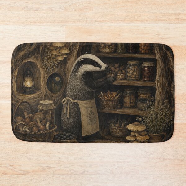 Item preview, Root Cellar Keeper - Woodland Badger designed and sold by bapupa.