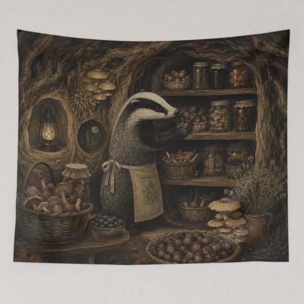 Item preview, Root Cellar Keeper - Woodland Badger designed and sold by bapupa.