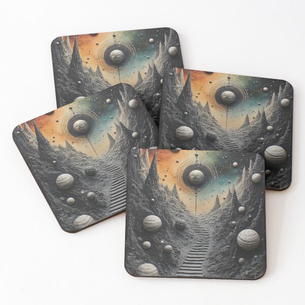 Item preview, A cosmic journey through a surreal rocky landscape designed and sold by Mianku | Für das Leben.