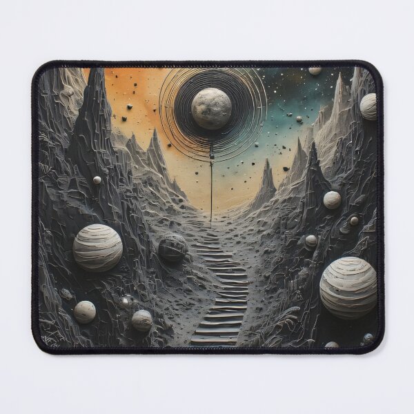 Item preview, A cosmic journey through a surreal rocky landscape designed and sold by Mianku | Für das Leben.