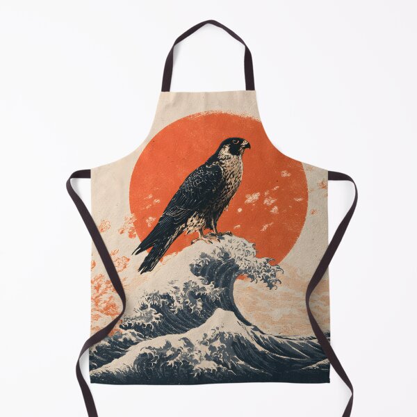 Item preview, Japanese Falcon Wave Rising Sun Ukiyo-e Woodcut Art designed and sold by GrinGalore.