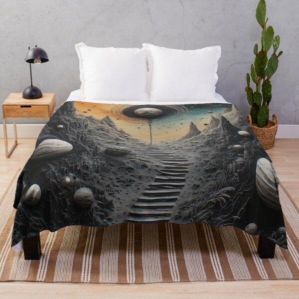Item preview, A cosmic journey through a surreal rocky landscape designed and sold by Mianku | Für das Leben.