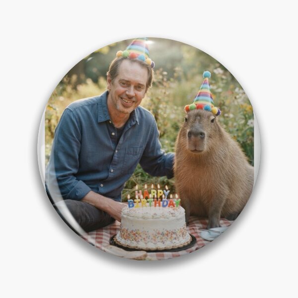 Item preview, Steve buscemi capybara picnic capybaras animal pet nature meme memes funny parody christmas birthday  designed and sold by CheeseBlueprint.