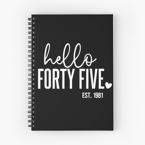Item preview, Hello Forty Five Est 1981 Cute Heart 45th Birthday Party Graphic Design designed and sold by Chaya Reid.