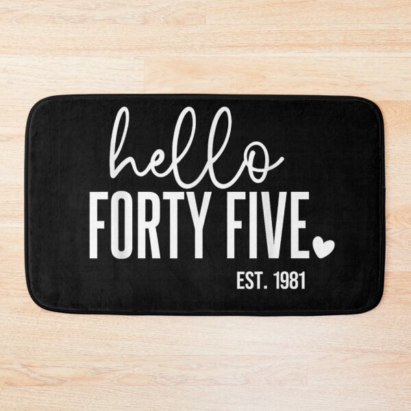 Item preview, Hello Forty Five Est 1981 Cute Heart 45th Birthday Party Graphic Design designed and sold by Chaya Reid.