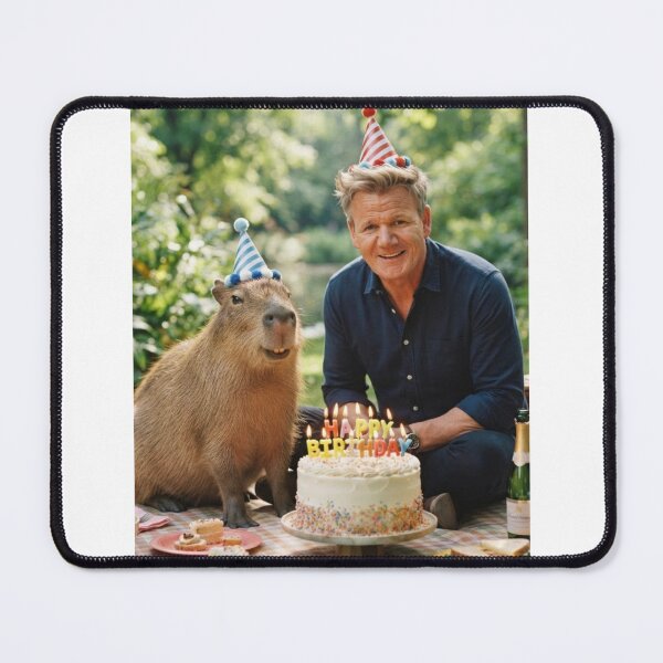 Item preview, Gordon ramsay capybara picnic capybaras animal pet nature meme memes funny parody christmas birthday  designed and sold by CheeseBlueprint.