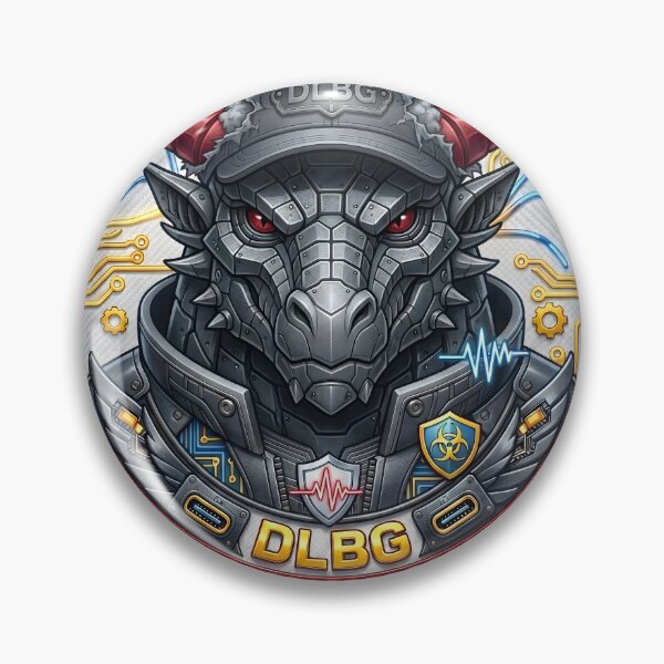 Item preview, Cybernetic Dragon Badge – Techno Beast by DLBG designed and sold by DLBG-STORE.
