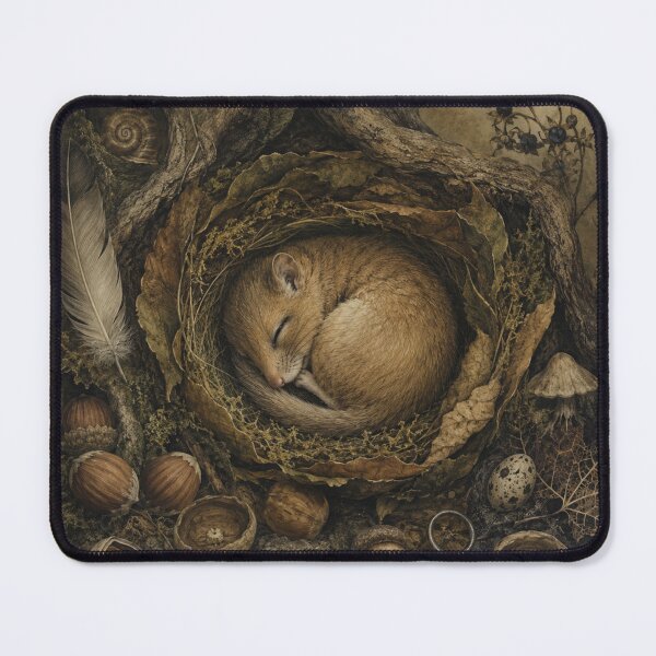 Item preview, Hazelnut Nook - Woodland Dormouse designed and sold by bapupa.
