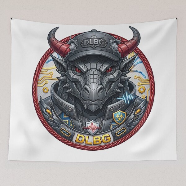 Item preview, Cybernetic Dragon Badge – Techno Beast by DLBG designed and sold by DLBG-STORE.