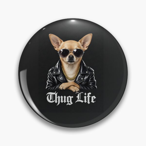 Item preview, Cool Chihuahua – “Thug Life” Funny Dog Art designed and sold by Luna & Cleo Creative.