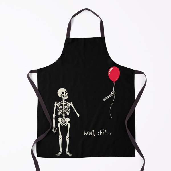 Item preview, Funny Skeleton Losing Arm With Red Balloon Well Shit Dark Humor Graphic designed and sold by Chaya Reid.