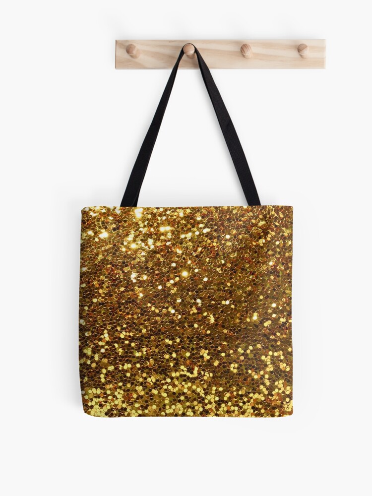 Gold Glitter Tote Bag for Sale by charlo19 Redbubble