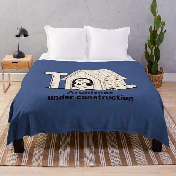 Item preview, Architect Under Construction – Blueprint Dog Architecture Sticker designed and sold by ManggaeJM.